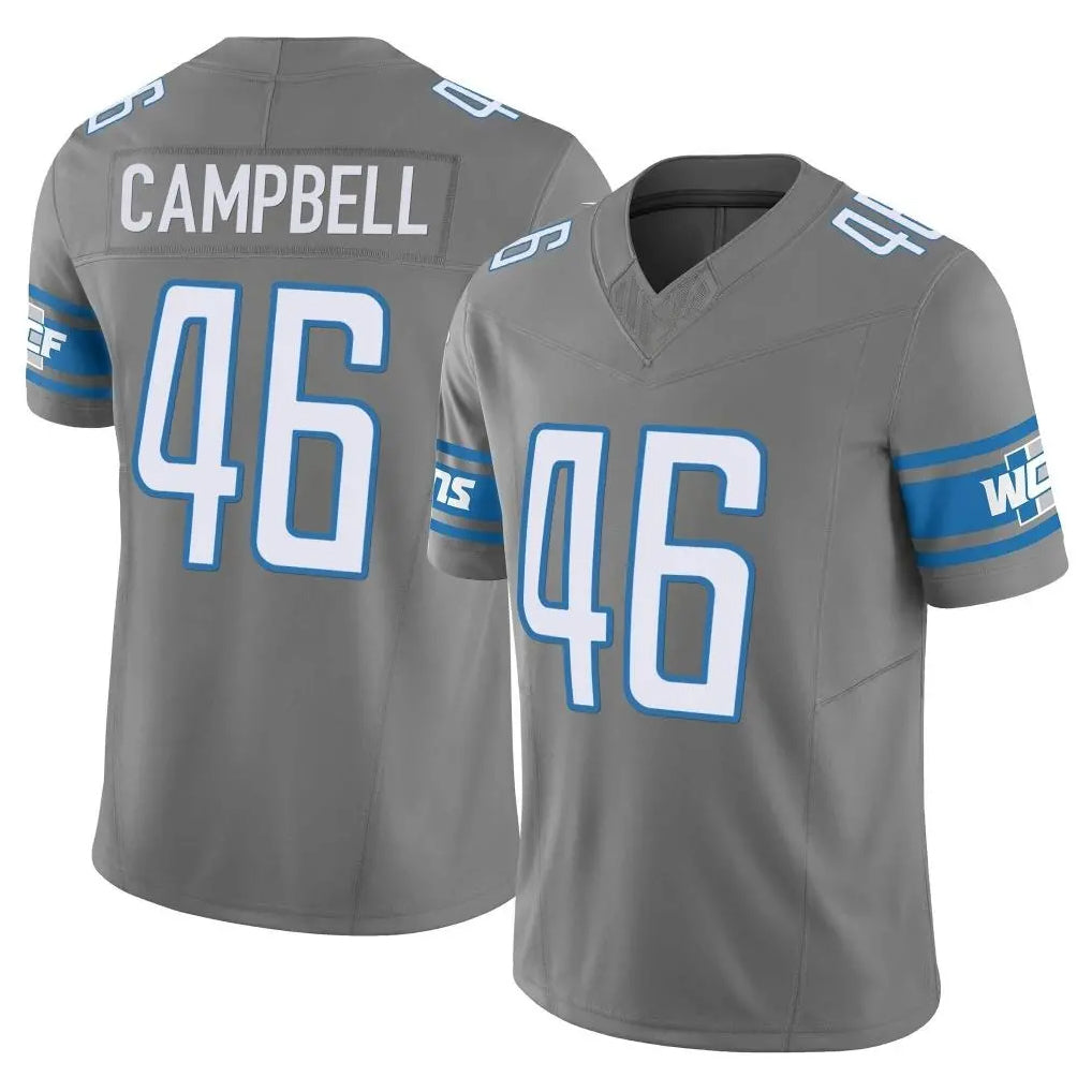 Tlead D.Lions #46 Jack Campbell Player Gray Vapor F.U.S.E. Limited Home Game Stitched Jerseys