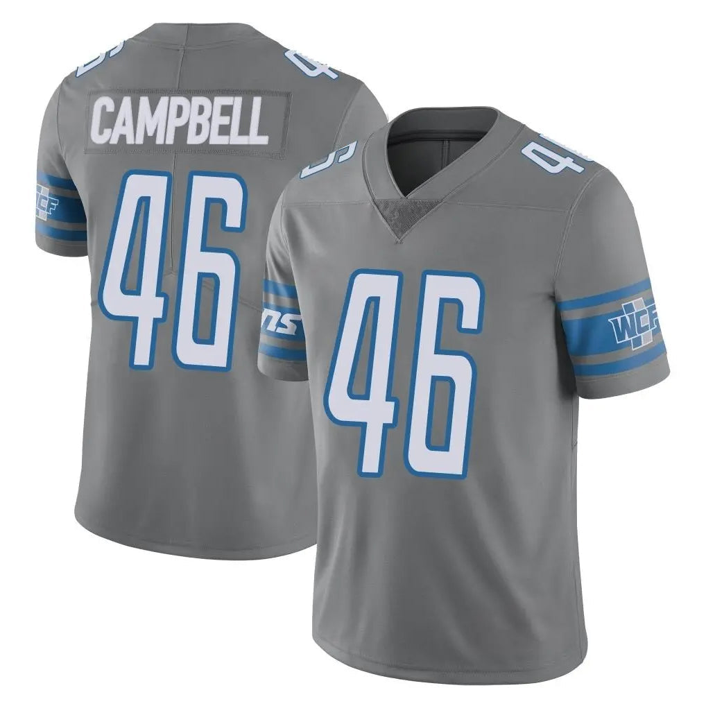 Tlead D.Lions #46 Jack Campbell Player Gray Vapor Untouchable Limited Home Game Stitched Jerseys