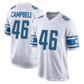 Tlead D.Lions #46 Jack Campbell Player White Home Game Stitched Jerseys