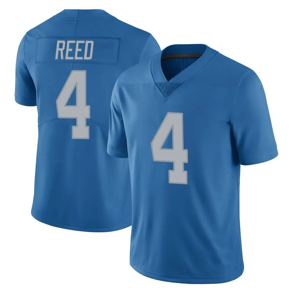 Tlead D.Lions #4 D.J. Reed Player Blue Limited Throwback Vapor Untouchable Stitched Jerseys