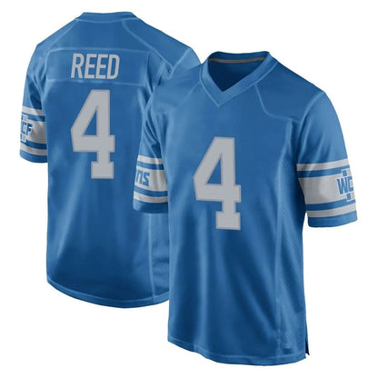 Tlead D.Lions #4 D.J. Reed Player Blue Vapor Untouchable Throwback Game Stitched Jerseys