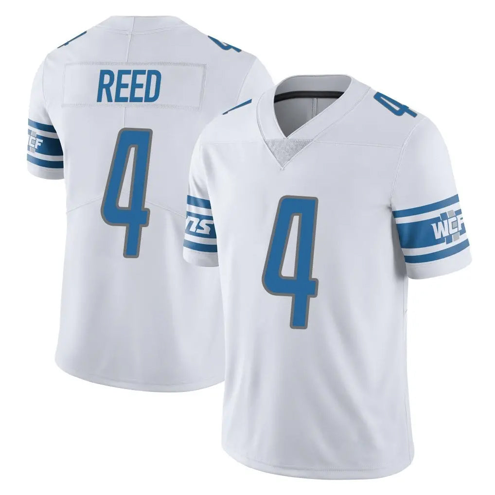 Tlead D.Lions #4 D.J. Reed Player White Limited Vapor Untouchable Home Game Stitched Jerseys