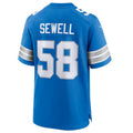 Tlead D.Lions #58 Penei Sewell Blue Game Jersey American Stitched Jerseys