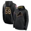 Tlead D.Lions #58 Penei Sewell Player Black Salute to Service Hoodies Limited Game Stitched Jerseys