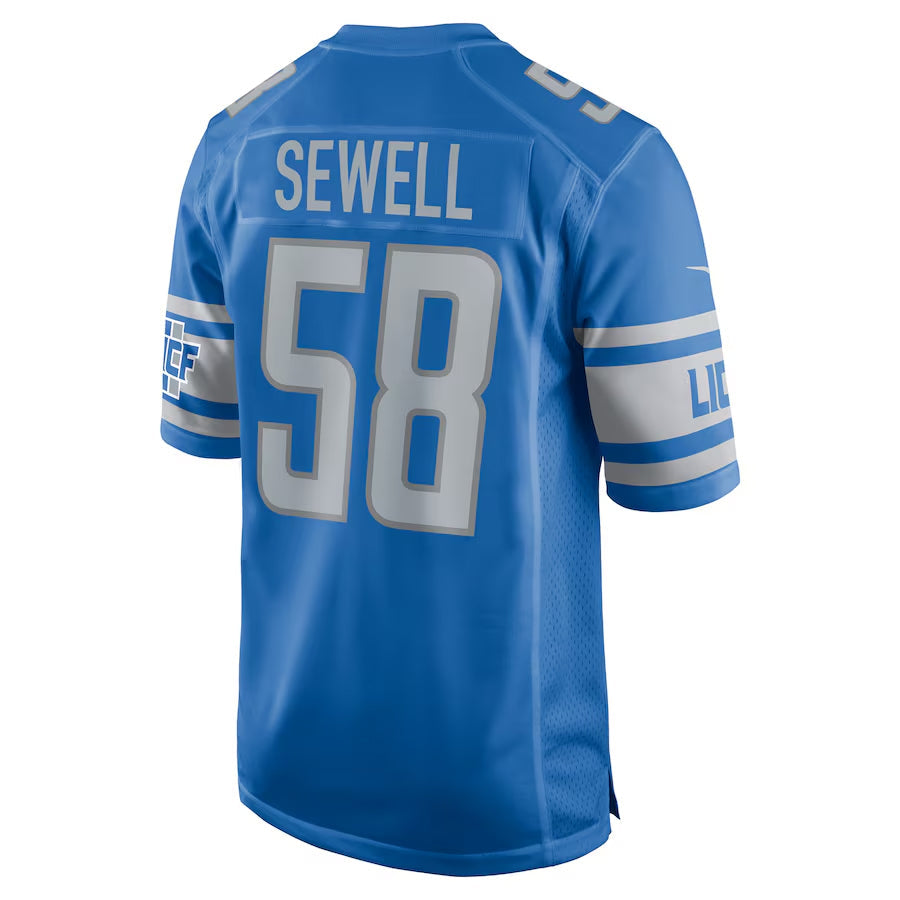 Tlead D.Lions #58 Penei Sewell Player Blue Game Stitched Jerseys