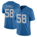Tlead D.Lions #58 Penei Sewell Player Blue Limited Throwback Vapor Untouchable Stitched Jerseys