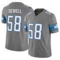 Tlead D.Lions #58 Penei Sewell Player Gray Vapor F.U.S.E. Limited Home Game Stitched Jerseys