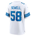 Tlead D.Lions #58 Penei Sewell Player White Home Game Stitched Jerseys