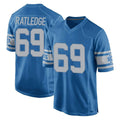 Tlead D.Lions #69 Tate Ratledge Player Blue Vapor Untouchable Throwback Game Stitched Jerseys