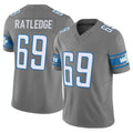 Tlead D.Lions #69 Tate Ratledge Player Gray Vapor F.U.S.E. Limited Home Game Stitched Jerseys