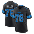 Tlead D.Lions #76 Blake Miller Player Black Alternate Home Game Stitched Jerseys