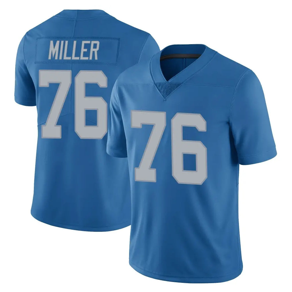 Tlead D.Lions #76 Blake Miller Player Blue Limited Throwback Vapor Untouchable Stitched Jerseys