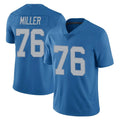 Tlead D.Lions #76 Blake Miller Player Blue Limited Throwback Vapor Untouchable Stitched Jerseys
