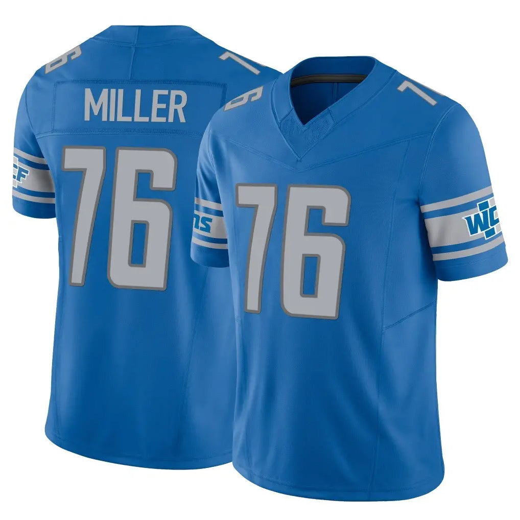 Tlead D.Lions #76 Blake Miller Player Blue Vapor F.U.S.E. Limited Home Game Stitched Jerseys