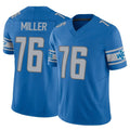 Tlead D.Lions #76 Blake Miller Player Blue Vapor F.U.S.E. Limited Home Game Stitched Jerseys