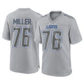 Tlead D.Lions #76 Blake Miller Player Gray Atmosphere Fashion Home Game Stitched Jerseys