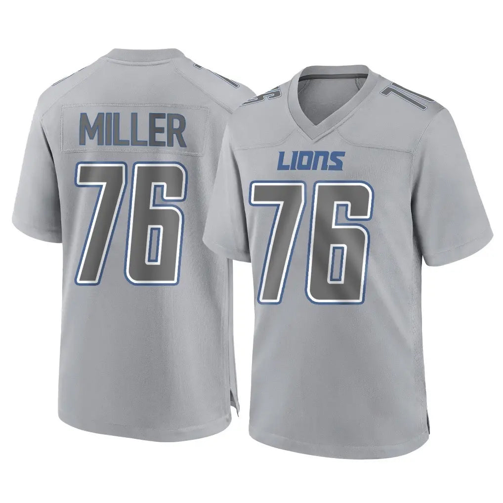 Tlead D.Lions #76 Blake Miller Player Gray Atmosphere Fashion Home Game Stitched Jerseys