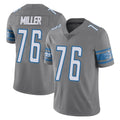 Tlead D.Lions #76 Blake Miller Player Gray Vapor Untouchable Limited Home Game Stitched Jerseys