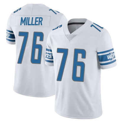 Tlead D.Lions #76 Blake Miller Player White Limited Vapor Untouchable Home Game Stitched Jerseys