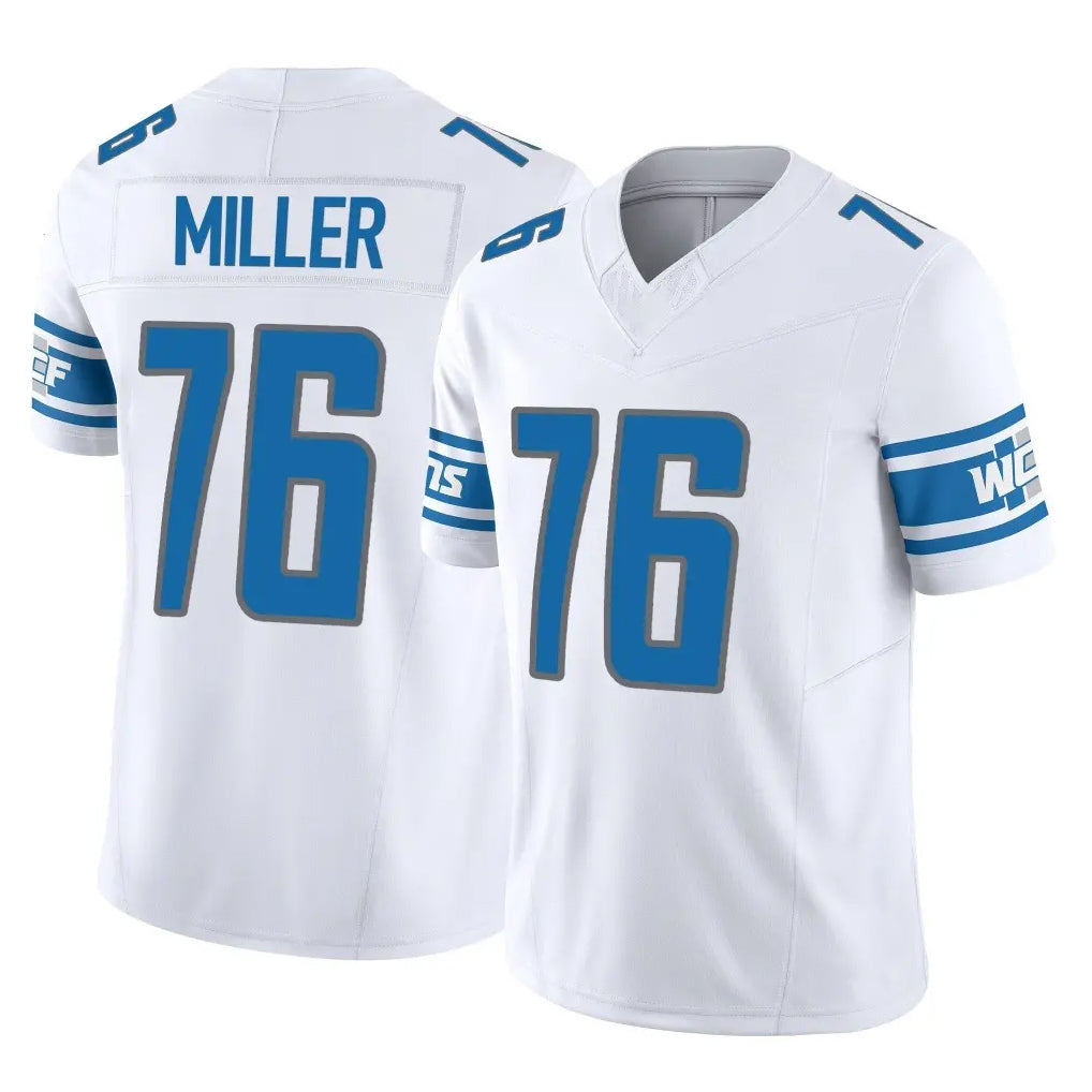 Tlead D.Lions #76 Blake Miller Player White Vapor F.U.S.E. Limited Home Game Stitched Jerseys