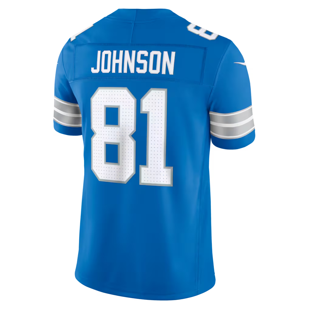 Tlead D.Lions #81 Calvin Johnson Blue Vapor F.U.S.E. Stitched Retired Limited Stitched Jerseys