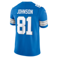 Tlead D.Lions #81 Calvin Johnson Blue Vapor F.U.S.E. Stitched Retired Limited Stitched Jerseys