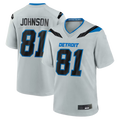Tlead D.Lions #81 Calvin Johnson Silver 2026 Rivalries Collection Game Stitched Jerseys