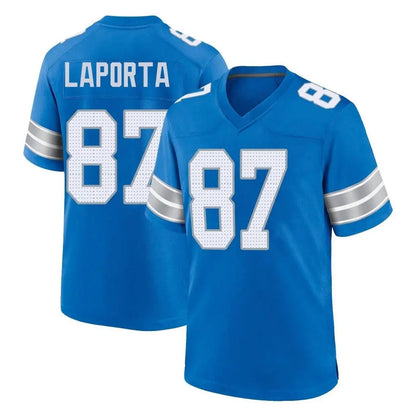 Tlead D.Lions #87 Sam LaPorta Player Blue Alternate Home Game Stitched Jerseys