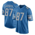 Tlead D.Lions #87 Sam LaPorta Player Blue Home Game Stitched Jerseys