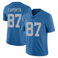 Tlead D.Lions #87 Sam LaPorta Player Blue Limited Throwback Vapor Untouchable Stitched Jerseys