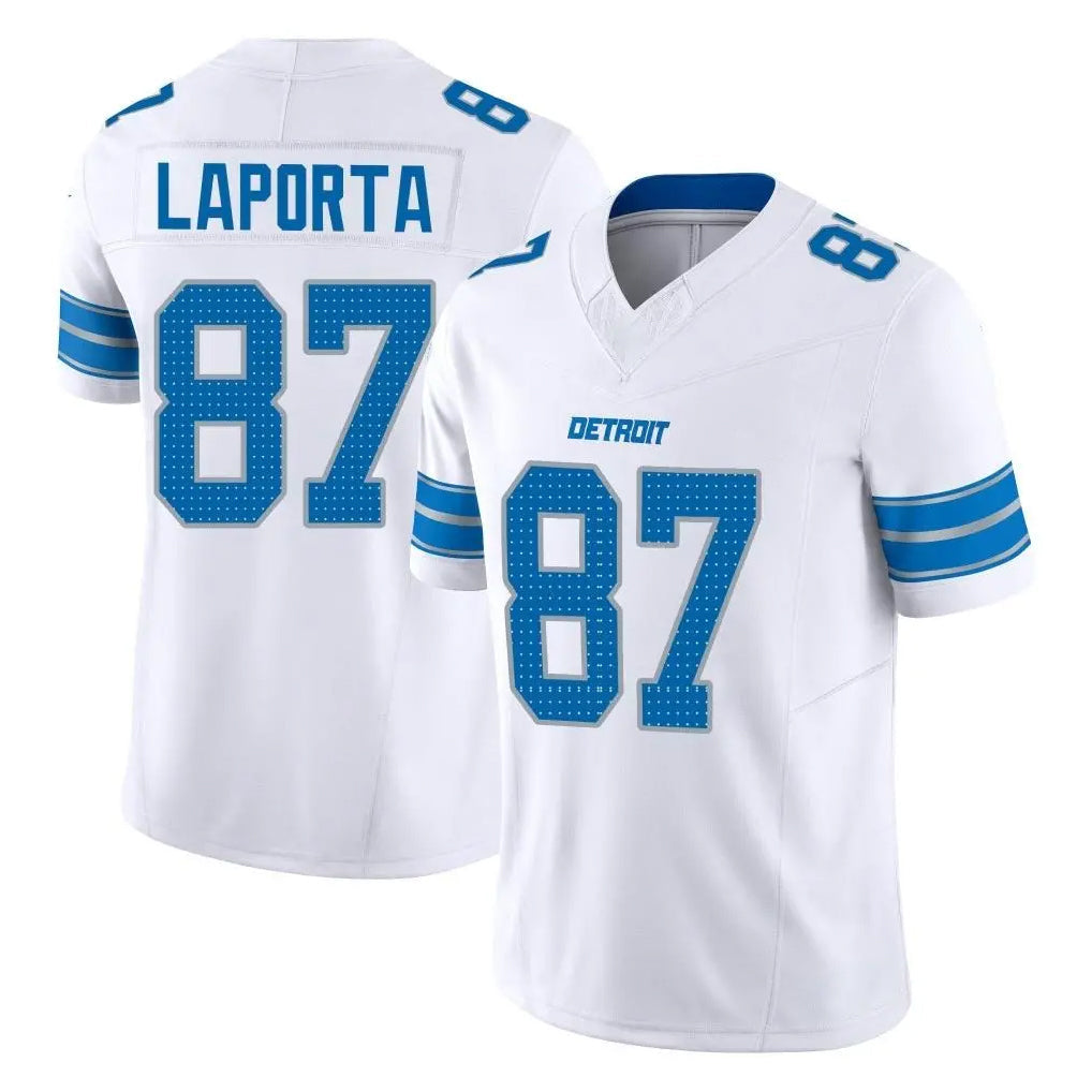 Tlead D.Lions #87 Sam LaPorta Player White Limited Vapor F.U.S.E. Alternate Home Game Stitched Jerseys