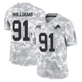 Tlead D.Lions #91 Tyleik Williams Player Arctic Camo Salute To Service Limited Stitched Jerseys
