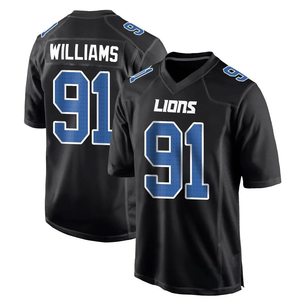 Tlead D.Lions #91 Tyleik Williams Player Black Fashion Home Game Stitched Jerseys