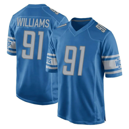 Tlead D.Lions #91 Tyleik Williams Player Blue Home Game Stitched Jerseys