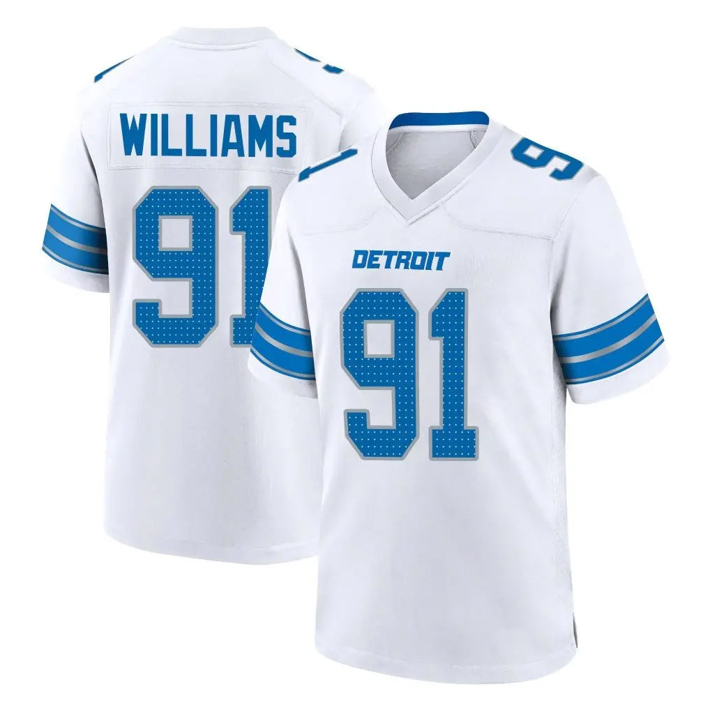 Tlead D.Lions #91 Tyleik Williams Player White Alternate Home Game Stitched Jerseys