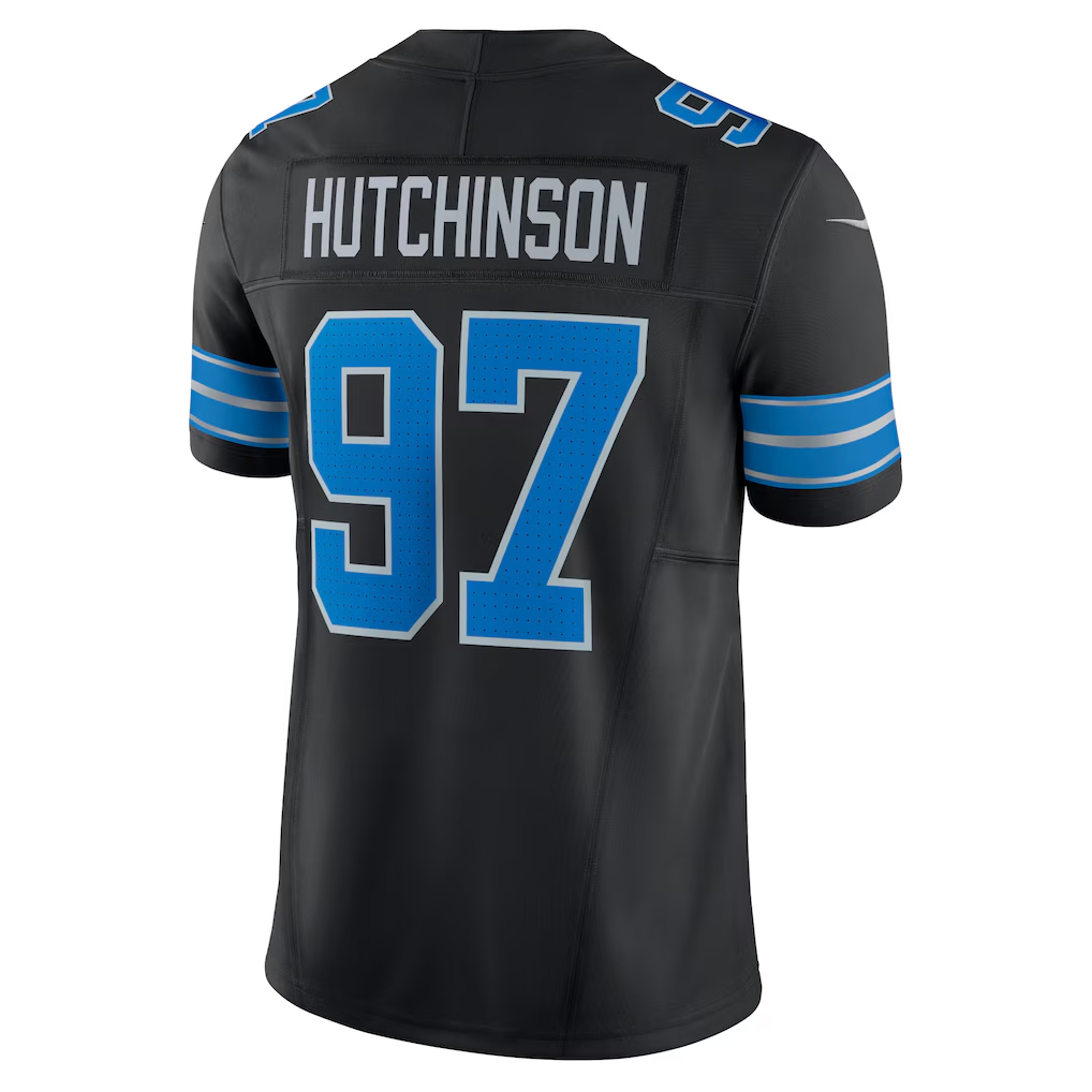 Tlead D.Lions #97 Aidan Hutchinson Black 2nd Alternate Vapor F.U.S.E. Limited Stitched Jerseys