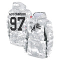 Tlead D.Lions #97 Aidan Hutchinson Player Arctic Camo Salute to Service Hoodies Limited Game Stitched Jerseys