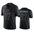 Tlead D.Lions #97 Aidan Hutchinson Player Black REFLECTIVE Limited Stitched Jerseys