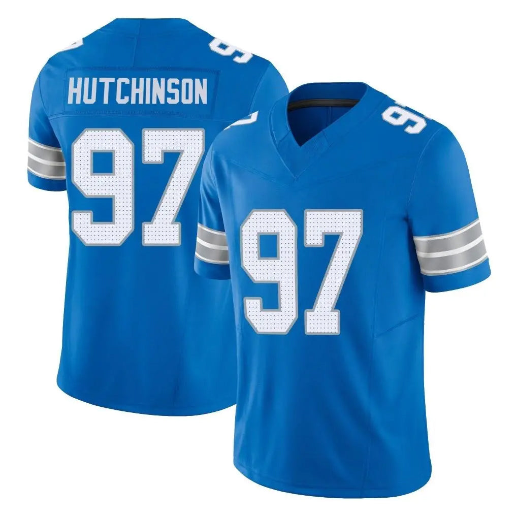 Tlead D.Lions #97 Aidan Hutchinson Player Blue Limited Vapor F.U.S.E. Alternate Home Game Stitched Jerseys