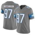 Tlead D.Lions #97 Aidan Hutchinson Player Gray Vapor F.U.S.E. Limited Home Game Stitched Jerseys
