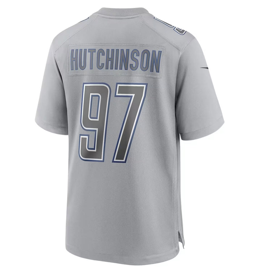 Tlead D.Lions #97 Aidan Hutchinson Player Grey Atmosphere Fashion Stitched Jerseys