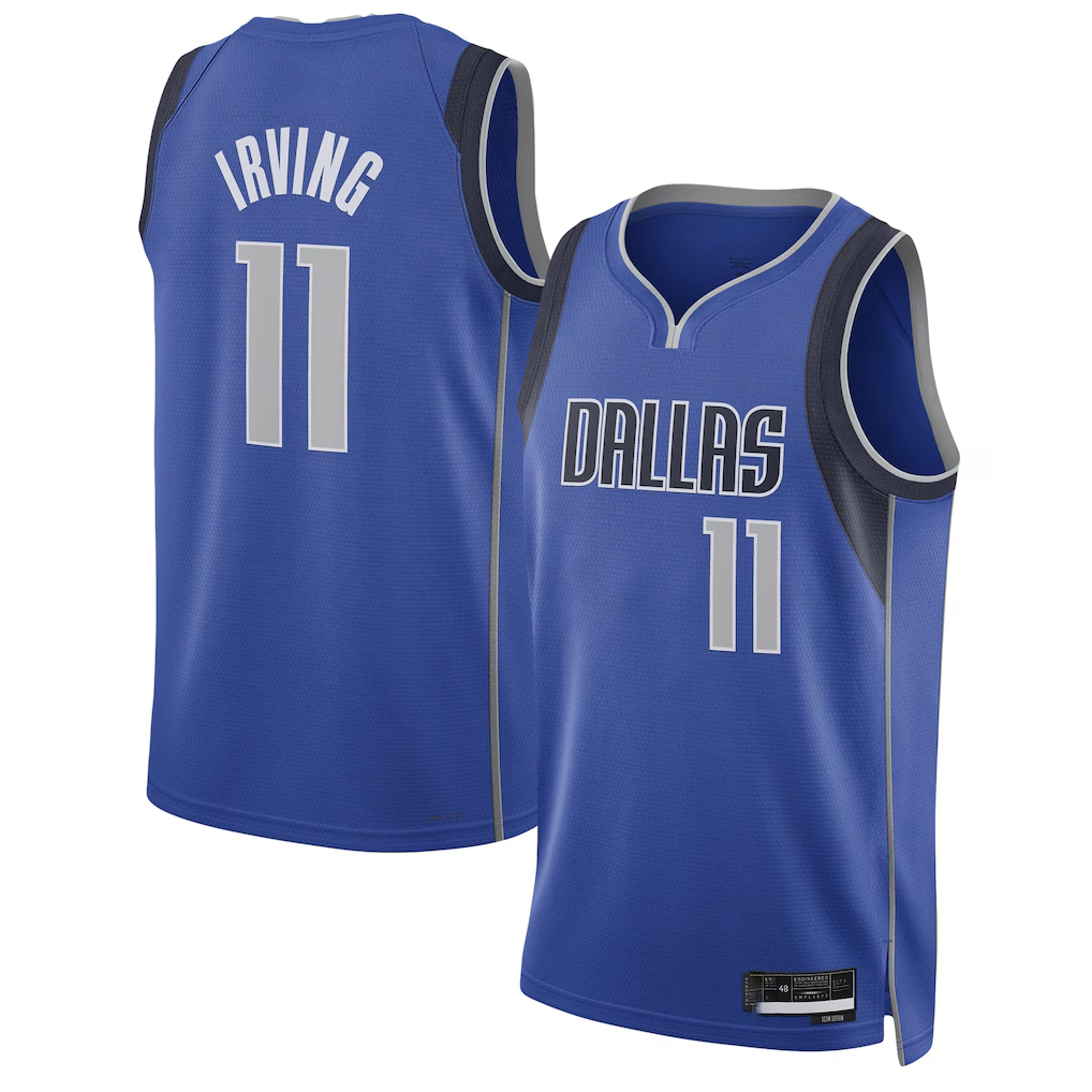 Tlead D.Mavericks #11 Kyrie Irving Blue Swingman Jerseys - Icon Edition