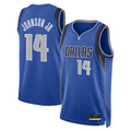 Tlead D.Mavericks #14 Morez Johnson Jr. Blue Icon Swingman Stitched Jerseys