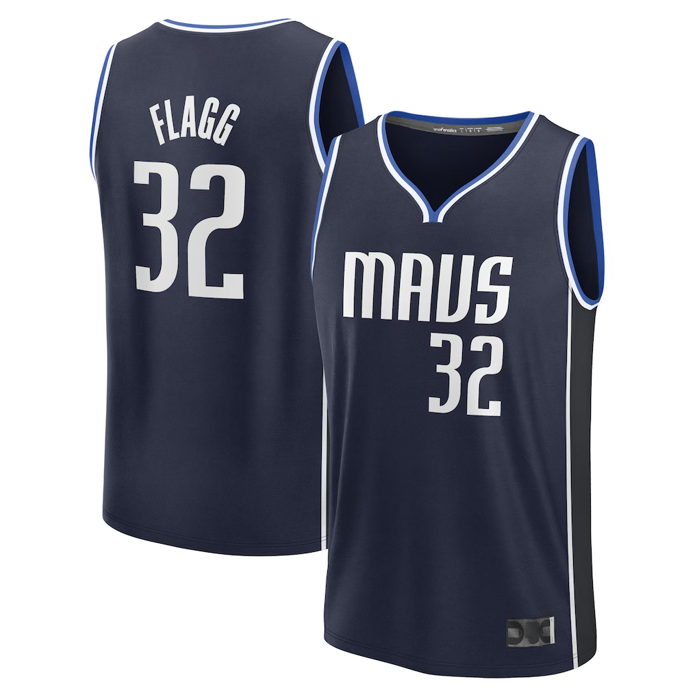 Tlead D.Mavericks #32 Cooper Flagg Navy 2025 Draft First Round Pick Fast Break Replica Jerseys - Statement Edition