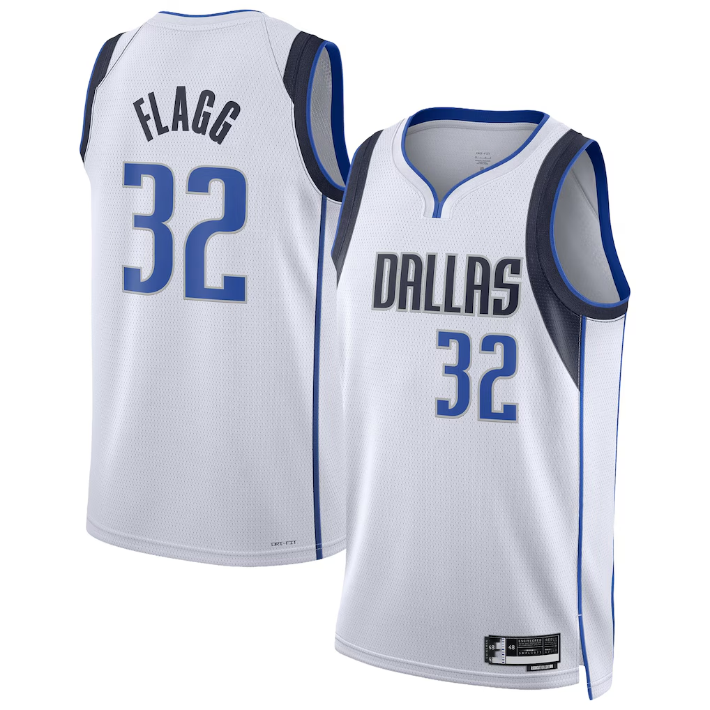 Tlead D.Mavericks #32 Cooper Flagg White Swingman Player Jerseys - Association Edition