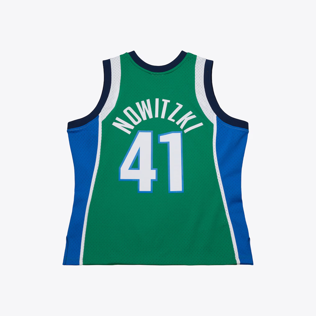 Tlead D.Mavericks #41Dirk Nowitzki Mitchell & Ness Swingman Stitched Jerseys 2004
