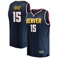 Tlead D.Nuggets #15 Nikola Jokic  Navy Fast Break Replica Player Jerseys - Icon Edition