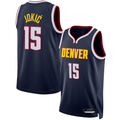 Tlead D.Nuggets #15 Nikola Jokic Navy Swingman Jerseys - Icon Edition