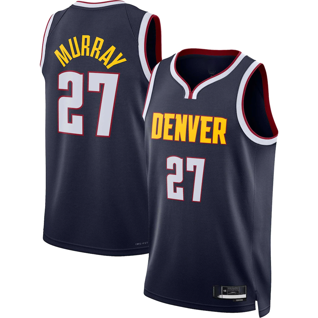 Tlead D.Nuggets #27 Jamal Murray Navy Swingman Jerseys - Icon Edition