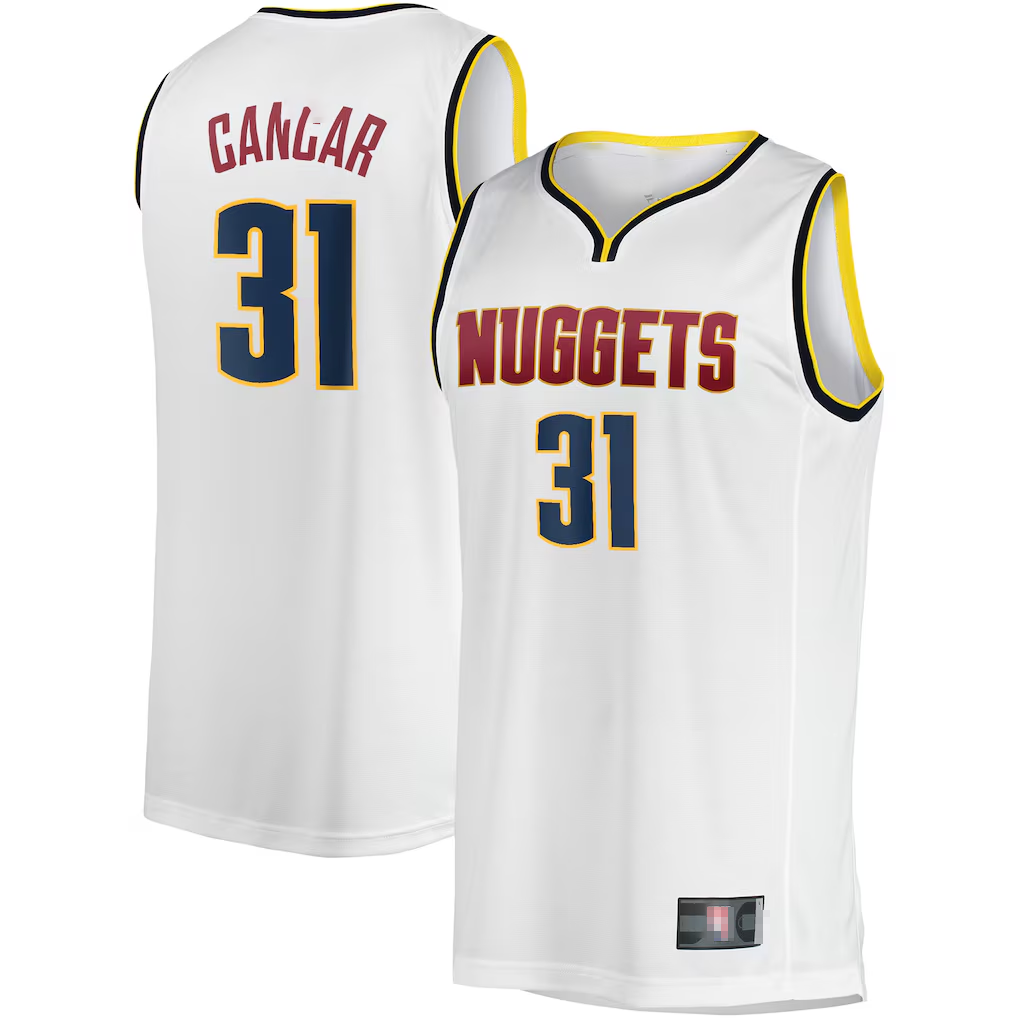 Tlead D.Nuggets #31 Vlatko Cancar White Fast Break Player Jerseys - Association Edition